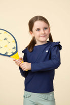 Butterfly Top Long Sleeves Bold Blueberry