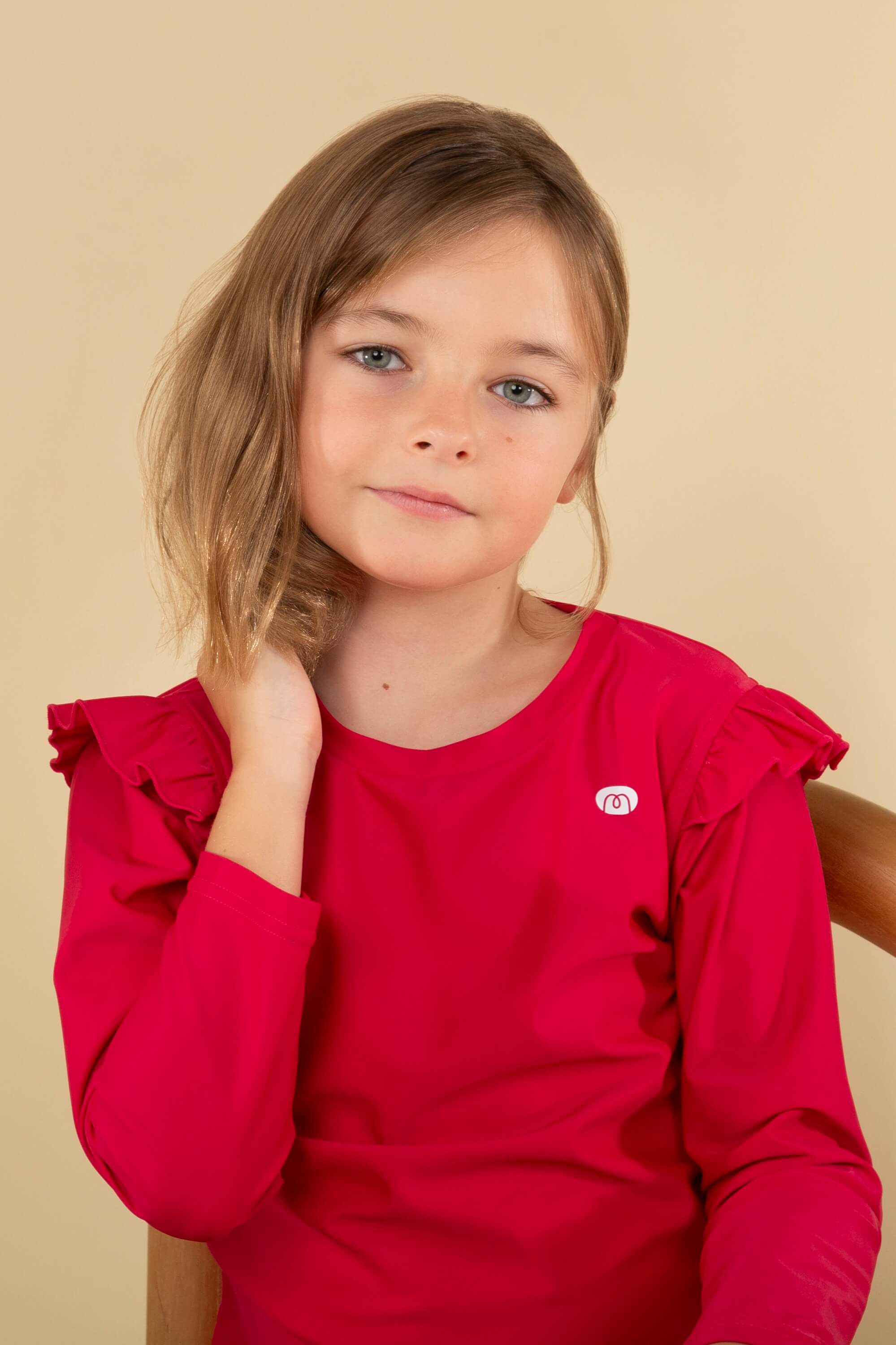 Butterfly Top Long Sleeves Lively Fushia