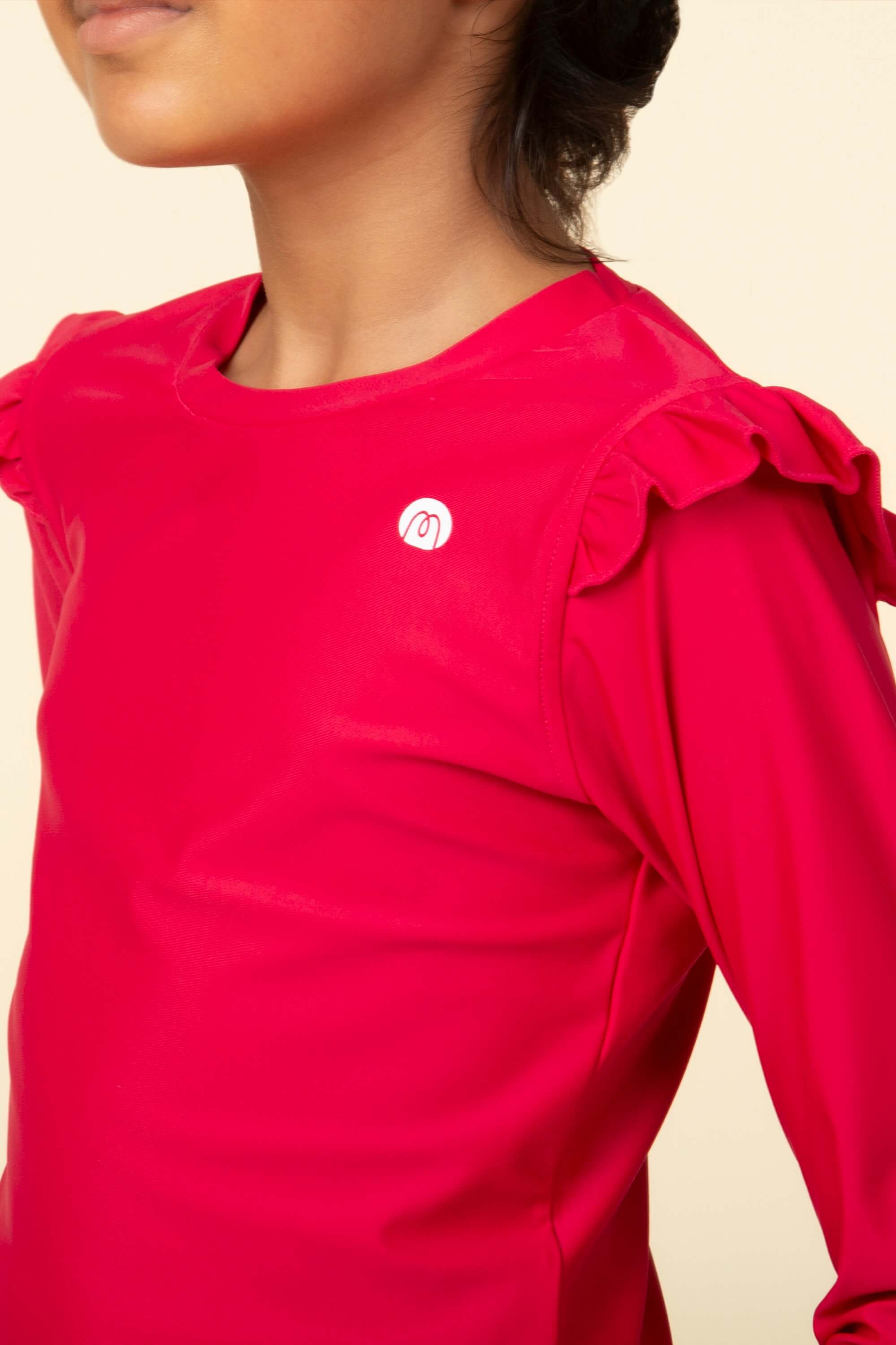 Butterfly Top Long Sleeves Lively Fushia