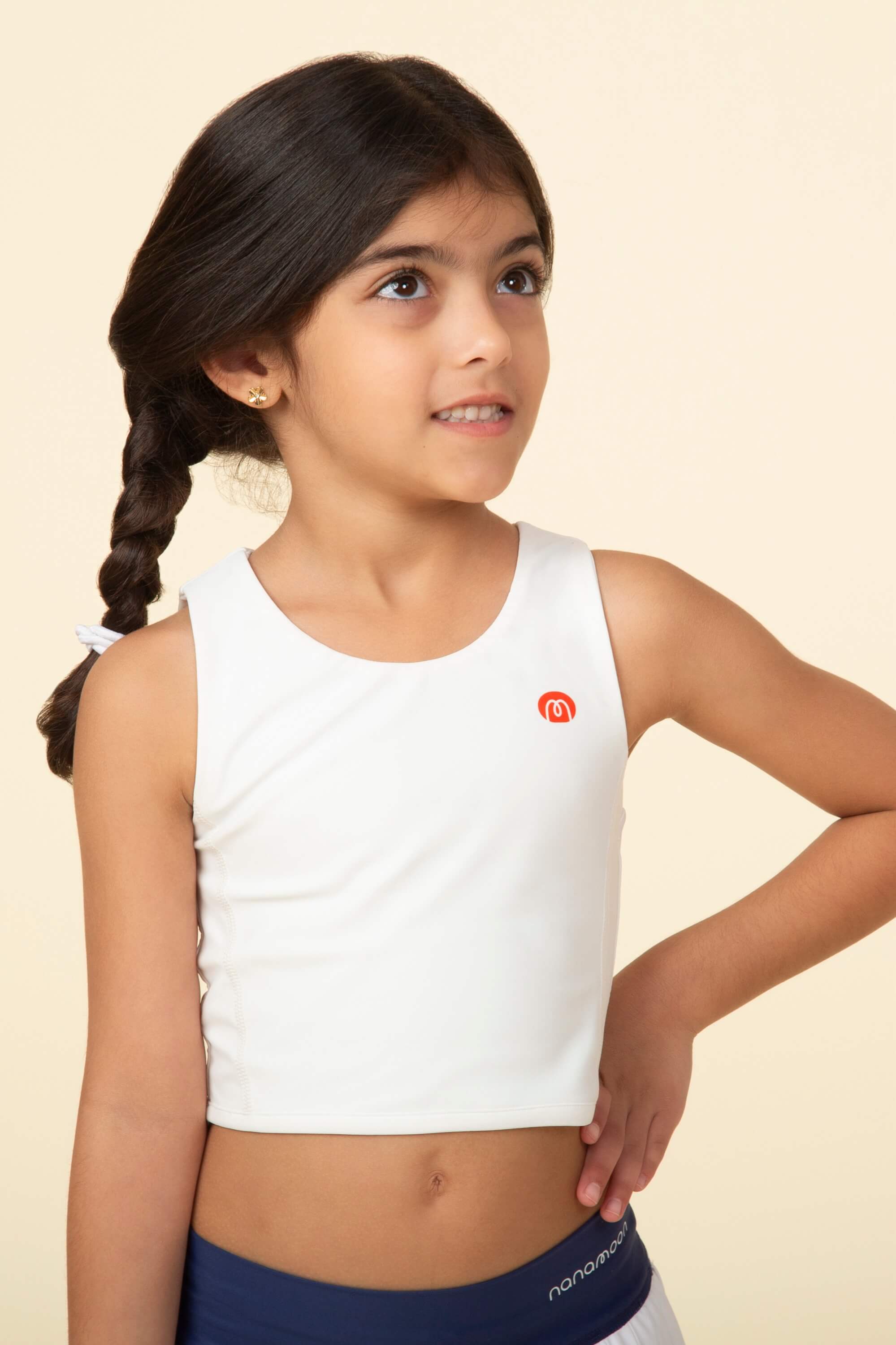 Flow Crop top Pure White